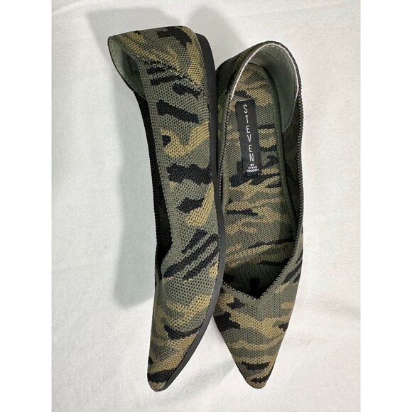 Steven by Steve Madden Camouflage Slip On Knit Flats Pointed Toe Rosy Size 7M - Picture 5 of 10